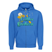 True Royal scatter kindness Zipper Hoodie - NancyCooperArtShop