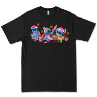 Black pink christmas stitch and gifts Premium Tee - AdoDesignShop