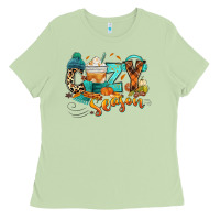 Matcha Cozy season Fall Ladies Tee - RanaPortraitStore