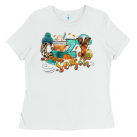 White Cozy season Fall Ladies Tee - RanaPortraitStore