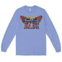 Colony Blue American Babe With Sunflowers Long Sleeve Tee - LillyAllenDesigns
