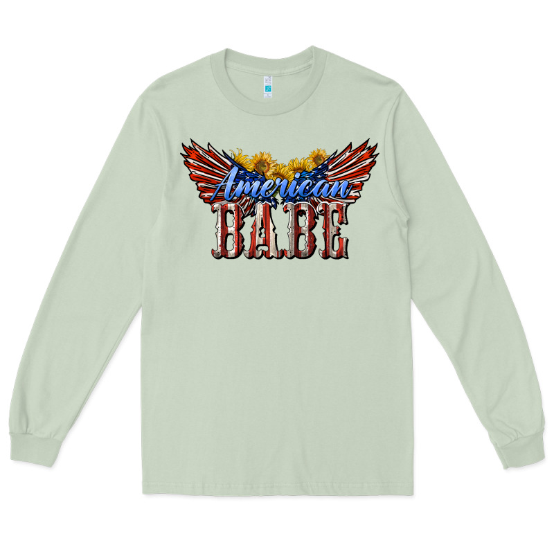 American Babe With Sunflowers Long Sleeve Tee by LillyAllenDesigns | Teevron