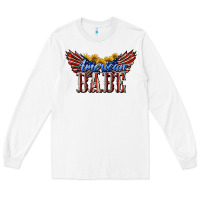 White American Babe With Sunflowers Long Sleeve Tee - LillyAllenDesigns