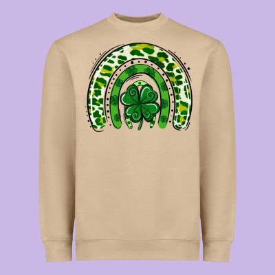 St Patrick Rainbow Heavyweight Sweatshirt Designed By Jasminsmagicworld