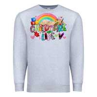 Heather Grey childcare life Premium Sweatshirt - Artiststas
