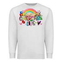 Oatmeal Heather childcare life Premium Sweatshirt - Artiststas