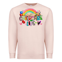Pale Pink childcare life Premium Sweatshirt - Artiststas
