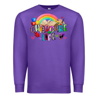 Purple childcare life Premium Sweatshirt - Artiststas