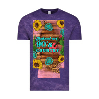 Cloud Purple raised 90's country guitar cactus sunflower's 12 oz can cooler  (slim) Vintage Tee - Artiststas