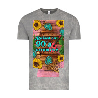 Cloud Rock raised 90's country guitar cactus sunflower's 12 oz can cooler  (slim) Vintage Tee - Artiststas