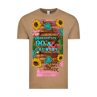 Vintage Coffee raised 90's country guitar cactus sunflower's 12 oz can cooler  (slim) Vintage Tee - Artiststas