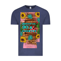 Vintage Denim raised 90's country guitar cactus sunflower's 12 oz can cooler  (slim) Vintage Tee - Artiststas
