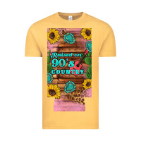 Vintage Mustard raised 90's country guitar cactus sunflower's 12 oz can cooler  (slim) Vintage Tee - Artiststas