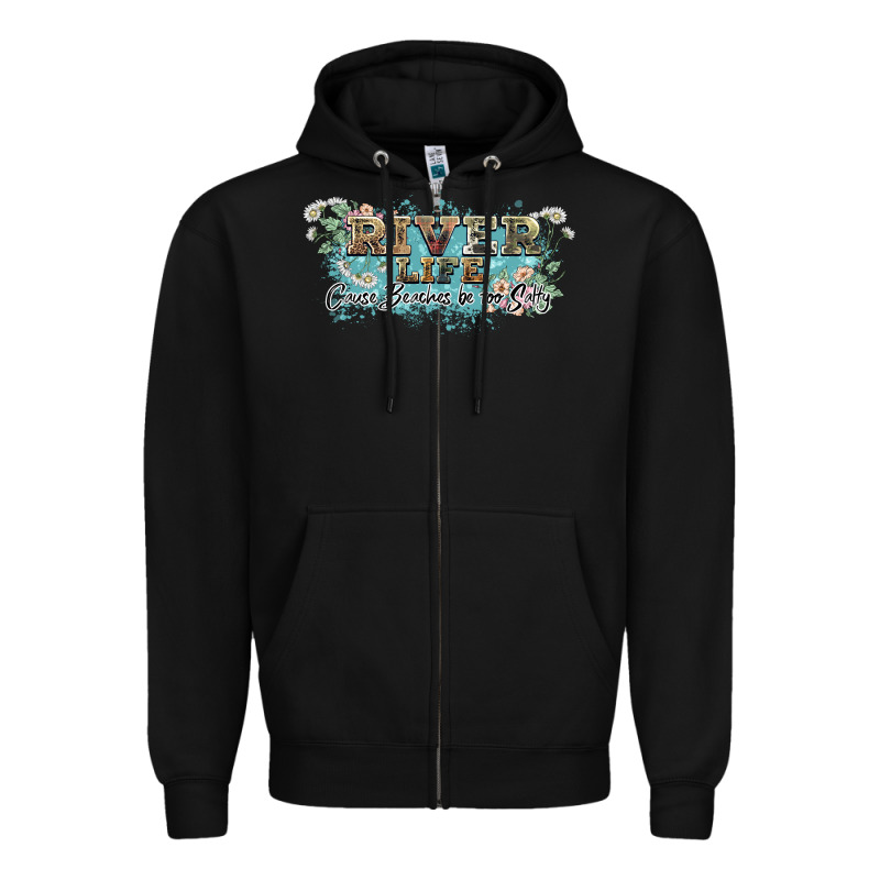 River Life Zipper Hoodie by NancyCooperArtShop | Teevron