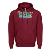 Burgundy river life Zipper Hoodie - NancyCooperArtShop