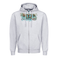 Heather Grey river life Zipper Hoodie - NancyCooperArtShop