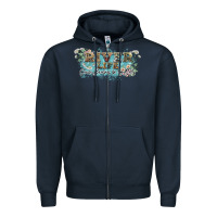 Navy river life Zipper Hoodie - NancyCooperArtShop