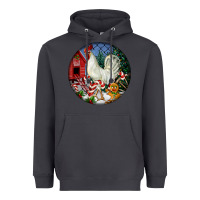 Smoke leghorn rooster christmas ornament Heavyweight Hoodie - LillyAllenDesigns