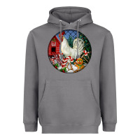 Storm leghorn rooster christmas ornament Heavyweight Hoodie - LillyAllenDesigns
