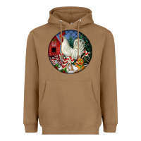 Leghorn Rooster Christmas Ornament Heavyweight Hoodie | Teevron