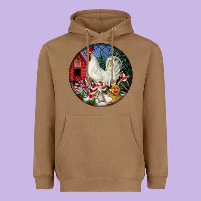 Leghorn Rooster Christmas Ornament Heavyweight Hoodie Designed By Lillyallendesigns