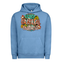 Pigment Pebble Blue crazy grateful thankful Urban Hoodie - CowGirlArtShop