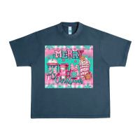 Midnight Navy merry Christmas pink coffee Urban Heavy Tee - Jasminsmagicworld