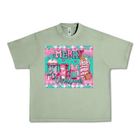 Oil Green merry Christmas pink coffee Urban Heavy Tee - Jasminsmagicworld