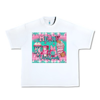 Merry Christmas Pink Coffee Urban Heavy Tee | Teevron
