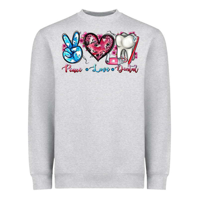 Peace Love Dental Heavyweight Sweatshirt by AdoDesignShop | Teevron