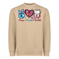 Mushroom peace love dental Heavyweight Sweatshirt - AdoDesignShop