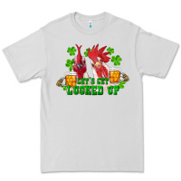 Dove Grey st. patrick's day roosters let's get lucked up Premium Tee - RanaPortraitStore