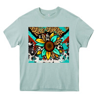 Arona turquoise gemstone sunflower Heavy Core Tee - Zillion Design Studio