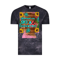 Cloud Black raised 90's country guitar cactus sunflower's 12 oz can cooler (regula Vintage Tee - Artiststas