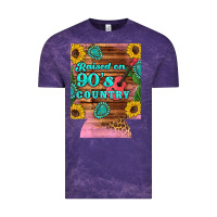 Cloud Purple raised 90's country guitar cactus sunflower's 12 oz can cooler (regula Vintage Tee - Artiststas