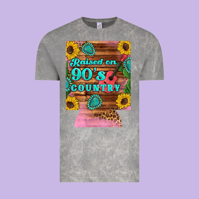 Raised 90's Country Guitar Cactus Sunflower's 12 Oz Can Cooler (regula Vintage Tee Designed By Artiststas