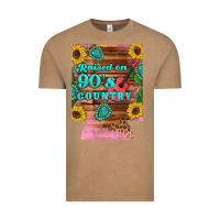 Vintage Coffee raised 90's country guitar cactus sunflower's 12 oz can cooler (regula Vintage Tee - Artiststas