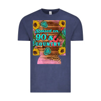 Vintage Denim raised 90's country guitar cactus sunflower's 12 oz can cooler (regula Vintage Tee - Artiststas