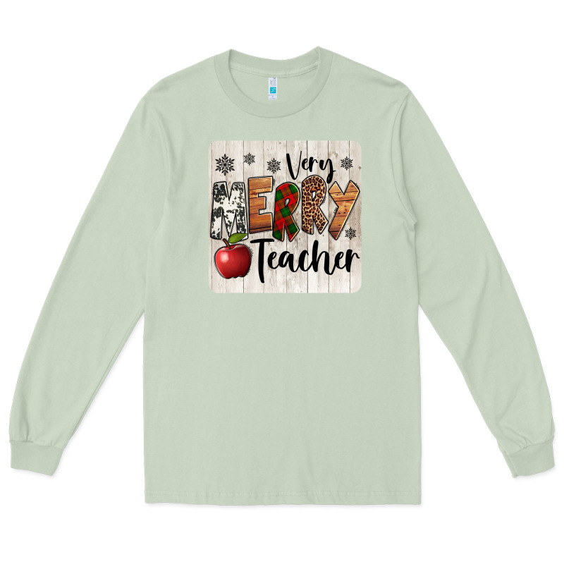 Very Merry Teacher Christmas Coaster Long Sleeve Tee by Jasminsmagicworld | Teevron