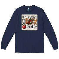 Navy very merry teacher christmas coaster Long Sleeve Tee - Jasminsmagicworld