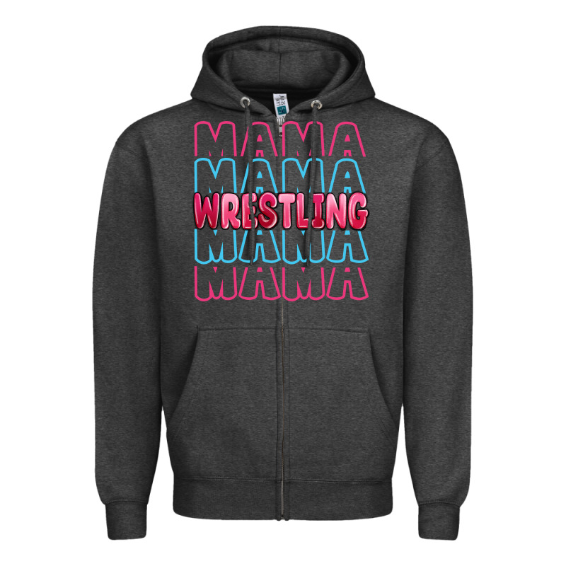 Wrestling Mama Zipper Hoodie by MaliasSmallBusiness | Teevron