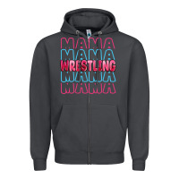 Smoke wrestling mama Zipper Hoodie - MaliasSmallBusiness