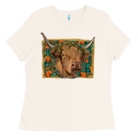 Bone Fall Cow Ladies Tee - RanaPortraitStore