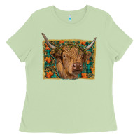 Matcha Fall Cow Ladies Tee - RanaPortraitStore
