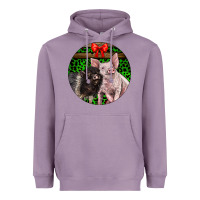 Lavender christmas pig Heavyweight Hoodie - LillyAllenDesigns