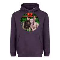 Plum christmas pig Heavyweight Hoodie - LillyAllenDesigns