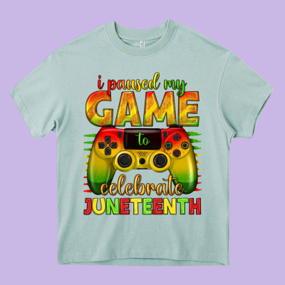 I Paused My Game Celebrate Juneteenth Heavy Core Tee Designed By Texasbilliewilder