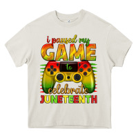 Cream i paused my game celebrate juneteenth Heavy Core Tee - texasbilliewilder