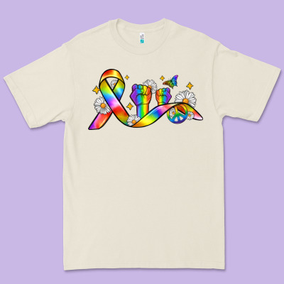 Pride Ribbon Premium Tee Designed By Zillion Design Studio