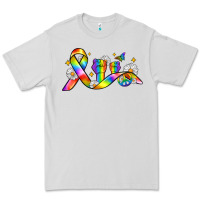Dove Grey pride ribbon Premium Tee - Zillion Design Studio